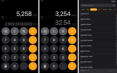 iOS 18: une calculatrice convertisseur